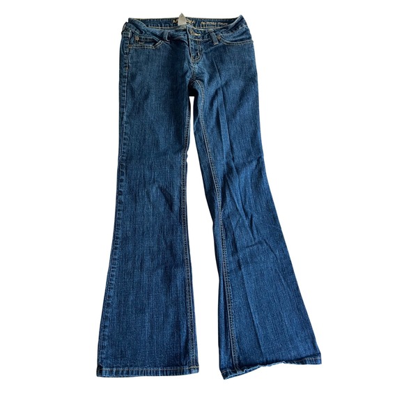 Arizona Jean Co. Denim - Arizona Jean Co Favorite Flare Dark Wash Low Rise Denim Jeans Womens Size 3 Avg